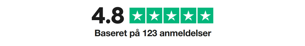 Plantebaby.dk har Trustpilot score på 4.8 baseret på 123 anmeldelser.