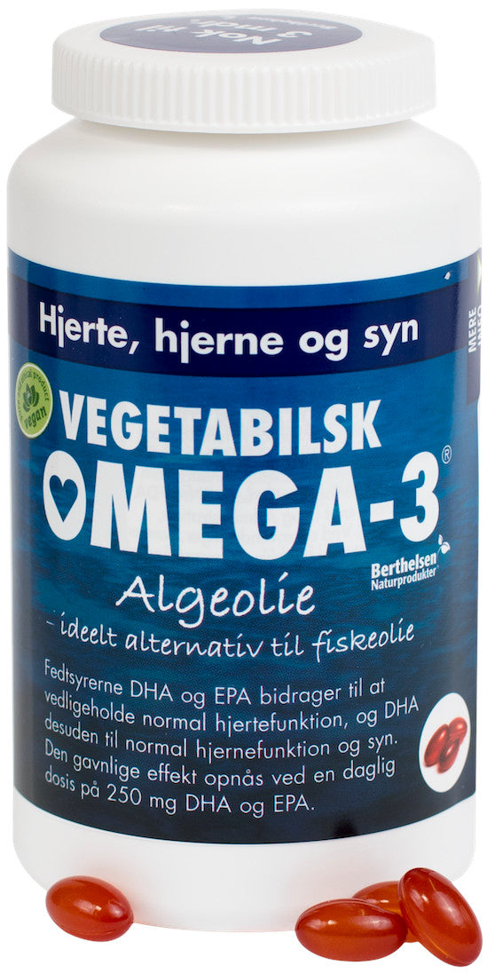 DFI Vegetabilsk Omega-3 algeolie, EPA - DHA - 180 kapsler
