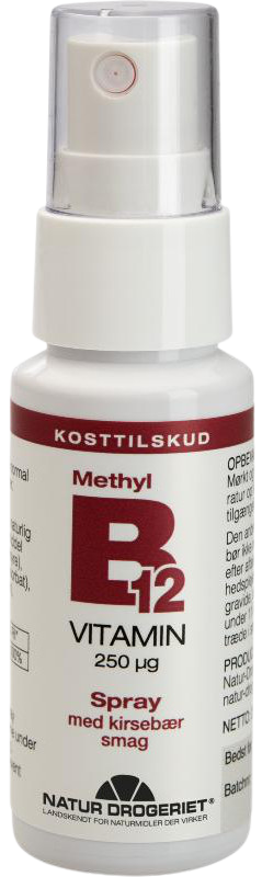Natur Drogeriet Methyl B12-vitamin spray med kirsebærsmag 250 µg - 25 ml