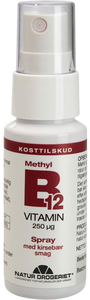 Natur Drogeriet Methyl B12-vitamin spray med kirsebærsmag 250 µg - 25 ml