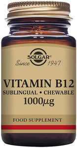Solgar Sublingual Chewable B12-vitamin 1000 µg - 100 tyggetabletter